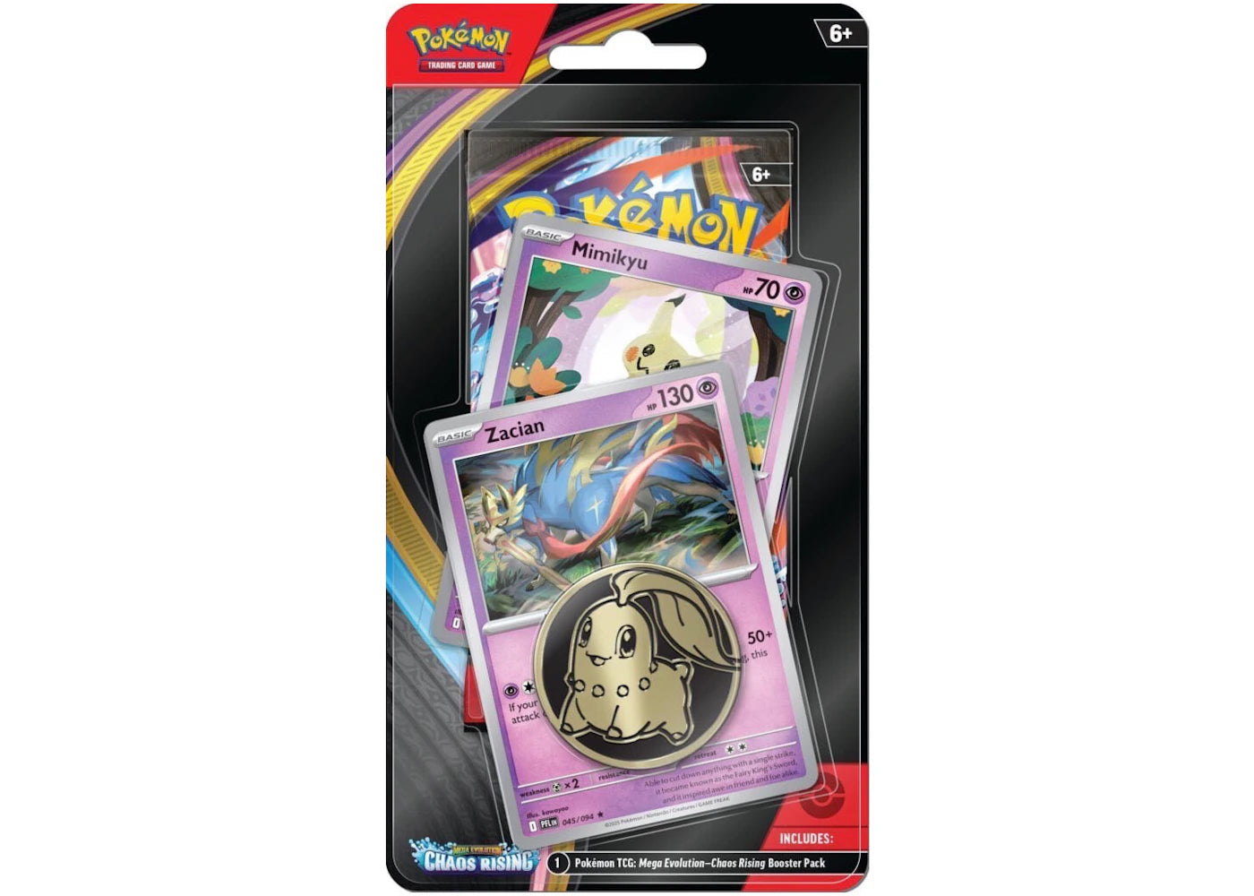 2026 Pokémon Mega Evolution Chaos Rising Zacian 3 Pack Blister