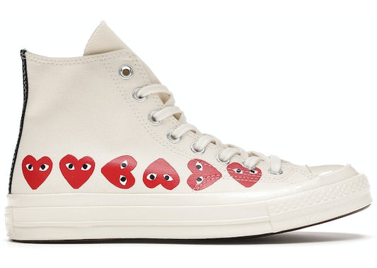 Converse Chuck Taylor All-Star 70 Hi Comme des Garcons Play Multi-Heart White