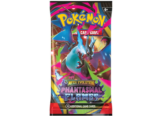 2025 Pokémon Mega Evolution Phantasmal Flames Mega Charizard X Booster Pack