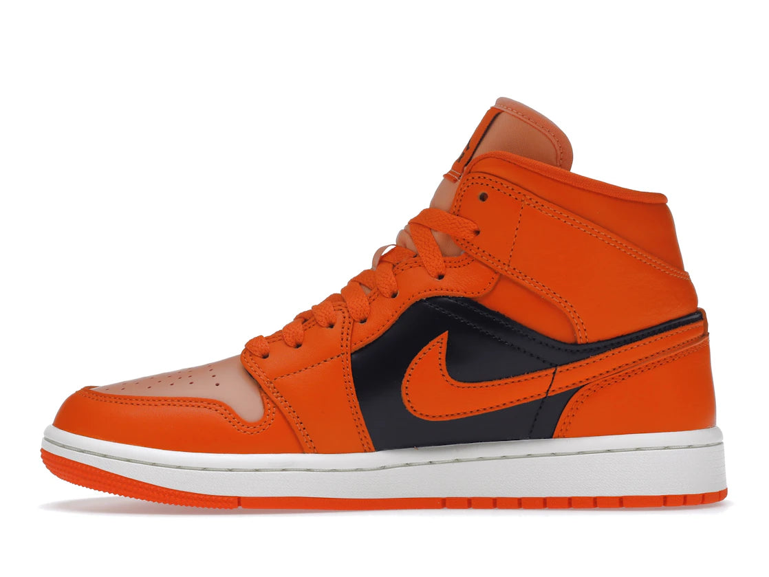 Jordan 1 Mid SE Rush Orange Crimson Bliss (Women's)