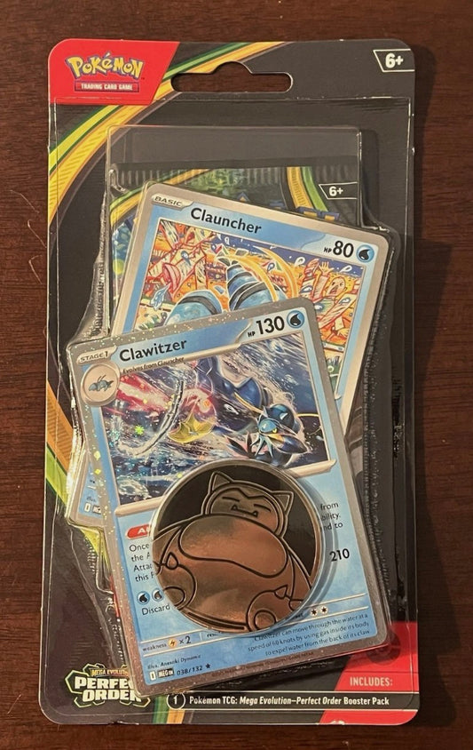 2026 Pokémon Mega Evolution Perfect Order Clauncher Clawitzer Booster Pack