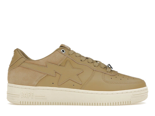 A Bathing Ape Bape Sta Low Suede Heel Beige