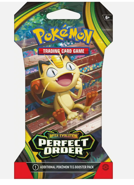 2026 Pokemon Mega Evolution Perfect Order Mega Meowth EX Booster Pack